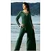 Contrast Color Trim Tunic Set With Long Stole (Petite, Tall & Misses Sizes XS-3X)