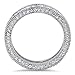 Metal Factory Sz 7 Sterling Silver 925 Cubic Zirconia CZ Vintage Milgrain Eternity Band Ring