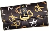 Xoxo Checkbook Wallet Discretion Available in White or Black Signature Logo
