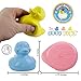 Celebriducks The Good Duck - BPA & PVC Free Rubber Duckie Baby Bath Toy Teether - Baby Blue