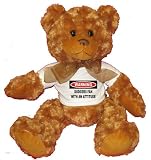 Warning: Dodgers Fan with an attitude Plush Teddy Bear with WHITE T-Shirt