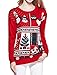 V28 Women Girl Christmas Cute Santa Embroidered Knitted Deer Pullover Sweater Jumper