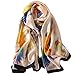 NUWEERIR Womens 100% Large Mulberry Silk Scarf Long Satin Scarf Fashion Lightweight Wraps