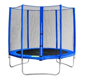 SixBros. SixJump 2,45 M Trampolín de jardín azul examinado por Intertek / GS | Red de seguridad - CST245/L1603
