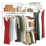 Rubbermaid 3G59 Configurations 4 to 8 Foot Classic Custom Closet Kit, White