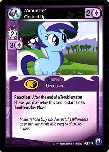 My Little Pony Canterlot Nights Single Card Rare Minuette, Clocked Up #57