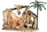 Fontanini 5" Lighted Nativity Stable with Palm Tree #50621