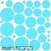 34 Light Blue Polka Dots Wall Stickers Decals Words Bedding