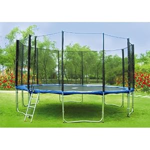 SixBros. Sport - Professional Trampoline de jardin - 4,60 m Ø - T460 | Filet de sécurité | Échelle | Housse de protection | Modèle 2013
