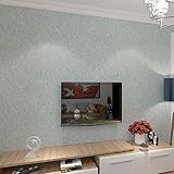 (ハンメロ)Hanmeroリピング 部屋 diyリフォーム用 ダマスク柄 はがせる フリース壁紙 のりなし 53cm×10m ライトブルー QZ0537