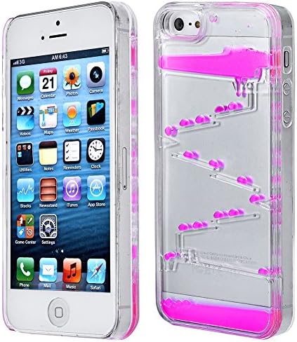 iPhone 5 5s Case-Yerwal Flowing Liquid Swimming Magic Maze Transparent Hard 3D Liquid Case Cover Shell for iPhone 5 5s