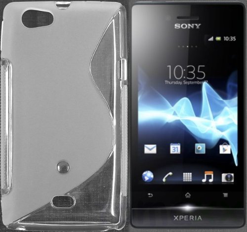 tomaxx TPU Silikon Case Tasche Sony Xperia Miro Hülle Etui Schutzhülle S-Line Transparent Edition ST23i Protector