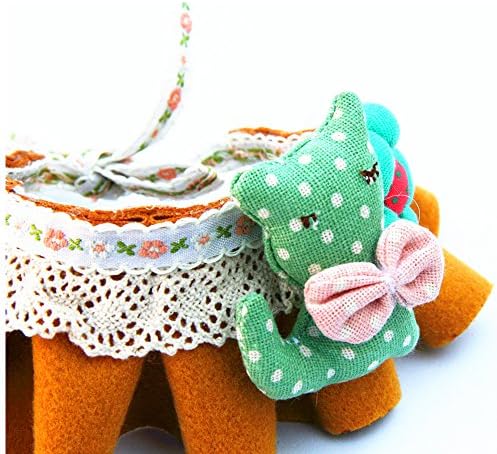 Banana Bear Cartoon Doll and Lace Pet Neckerchief,DIY hand-made Pet Collar Delicate Decorations for Cats and Dogs (cartoon Yellow)
