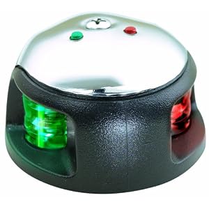 Attwood LED 1-Mile Deck Mount Navigation Bow Light, Stainless Steel by