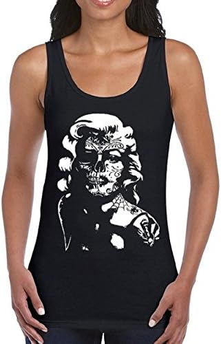Marilyn Monroe Skull Women Tank Top Marilyn Monroe Tank Tops Black X-Large