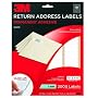 3M Permanent Adhesive Return Address Labels, 1/2" X 1 3/4"  Inches White, Laser, 2000 labels per pack (3100-Q)