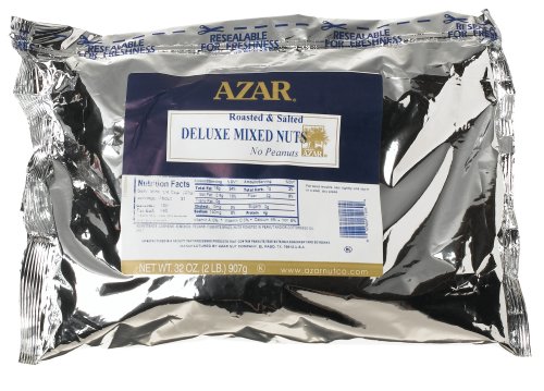 Azar Nut Company Nut Topping (no Peanuts), Oil Roasted, Salted, 32-Ounce Resealable Bag by Azar Nut Company