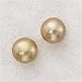 14K White Gold Green and Gold Freshwater Pearl Earrings