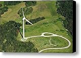 Aerial View Of Wind Turbine Canvas Print / Canvas Art - Artist daniel reiter