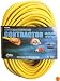 Coleman Cable 02589 12/3 Vinyl Outdoor Extension Cord with Lighted End, 100-Foot