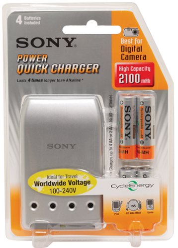 Sony Power Quick Charger with 4 AA Batteries Included
