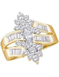 1.25CT DIAMOND MARQUISE CENTER BRIDAL RING
