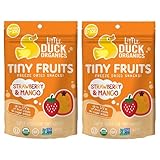 Little Duck Organics オーガニック 赤ちゃん～幼児向け フリーズドライ フルーツスナック (ストロベリー&マンゴー)(0.75oz x 2袋)[海外直送品] [並行輸入品]