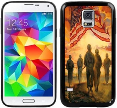 American Flag Army Handmade Samsung Galaxy S5 Black Case