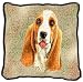 Basset Hound Woven Pillow