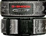 Casio G Shock Cloth & Velcro watch band. Grey Outer/Black Inner