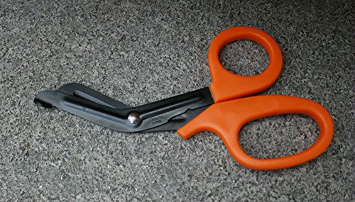CoolBuyMall® Medical First Aid Bandage Shears EDC Military EMT Survival Rescue Scissors (Orange)