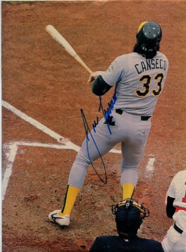 Jose Canseco Autographed/Signed Magazine Page