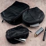 Embassy 3pc Leather Makeup Bag