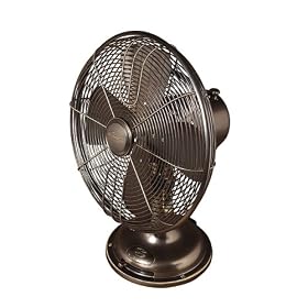 Century Table Fan - Amber Bronze (12") by 