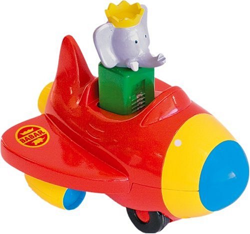 Lansay - 15994 - Jouet Premier Age - Vehicules Babar Pousse et Go - Avion à Réaction