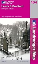 Leeds, Bradford, Harrogate and Ilkley (OS Landranger Map Series)