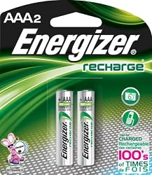 Energizer NH12BP-2 AAA Nickel Rechargeable Battery (2-Pack)
