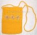 Crocheted Toyo Bag with Cowry Shell Flowers, Yellow