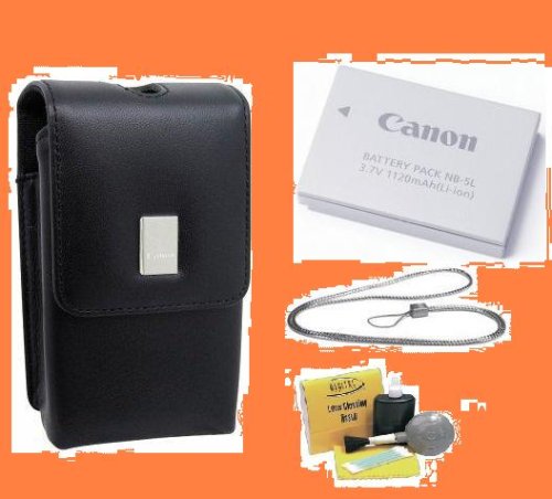 Canon Soft Leather Compact Case For PowerShot ELPH Series,Stitched leather belt loop and wrist strap pass-through slot