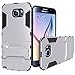 Galaxy Note 5 Case, Samsung Galaxy Note 5 Cases Hard Cover with Kickstand, Protective Bumper Skin for Samsung Galaxy Note 5 Phone, Silver / Black
