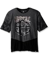 Southpole Men's Big-Tall Cut Sewn Tee with Plantation Pattern and Solid Bottom