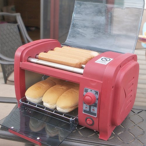 Hot Dog Express Countertop Hot Dog Electric Cooker, Cooks Up to 8 Hot