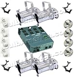 Par 64 Cans, Osram 300w DYS Lamps, Dimmer Pack, O-Clamps