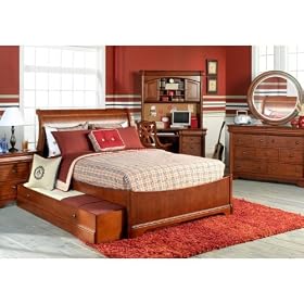 Oberon Cherry 4 Pc Twin Sleigh Bedroom