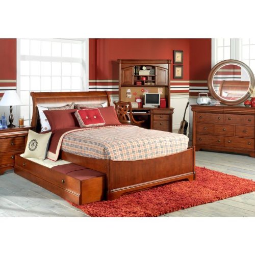Oberon Cherry 4 Pc Twin Sleigh Bedroom