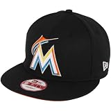 MLB New Era Miami Marlins 2 Tone Custom 9FIFTY Snapback Adjustable Hat - Black
