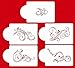 Designer Stencils C480 Five Scroll Cake Stencil Set, Beige/semi-transparent
