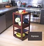 Ucube Espresso Rolling Kitchen Cart (Espresso) (39"H x 18"W x 18"D)