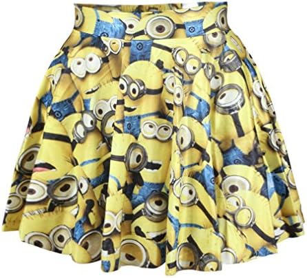 Ninimour- Sexy Retro Vintage Digital Print Skater Skirt