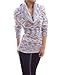 PattyBoutik Cowl Neck Long Sleeve Ribbed Hem Multi Color Pullover Open Knit